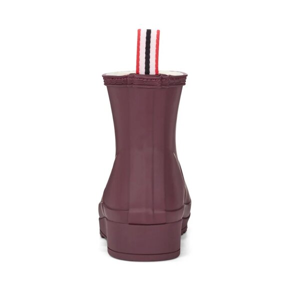 Hunter Women's PLAY™ Insulated Vegan Shearling Short Rain Boots in Dark Red - Picture 10 of 11